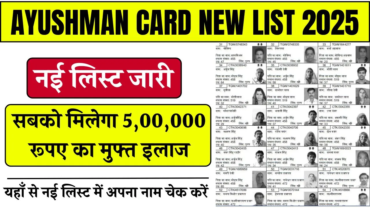 Ayushman Card New List 2025